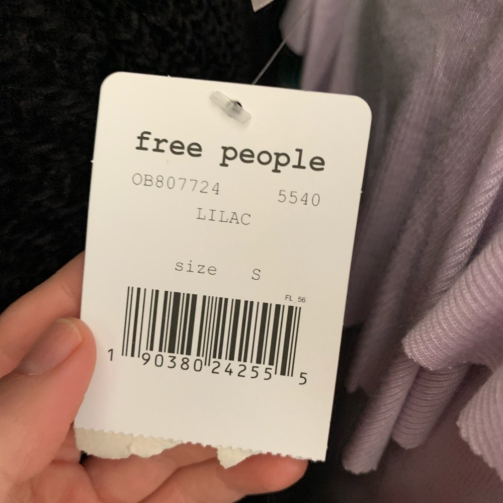 Free People Lilac Ruffle Top - Picture 4 of 4